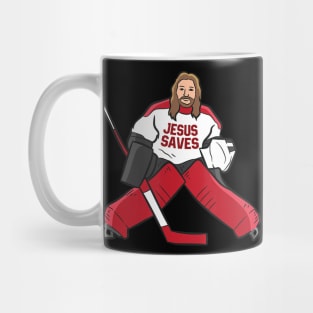 Jesus Saves Ice Hockey Goalie Hockey Goalie Mug